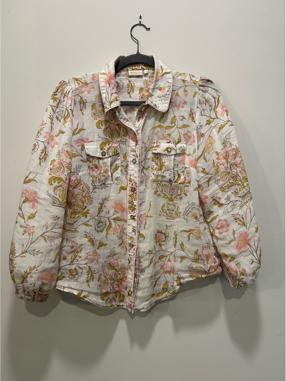 Spartina 449 Women's Floral Button-Up Shirt Size S
